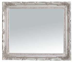 Hängespiegel BAROCK Silber - Massivholz - 4 x 74 x 64 cm