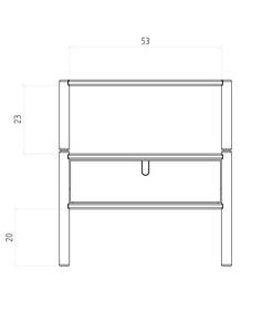 Nachttisch mit Tablett INA Kernbuche