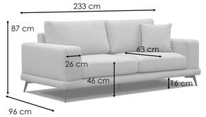 Sofa Mediolane 3-Sitzer Senfgelb