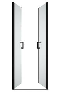 Duschtür SARASOTA Schwarz - Metall - 1 x 195 x 70 cm