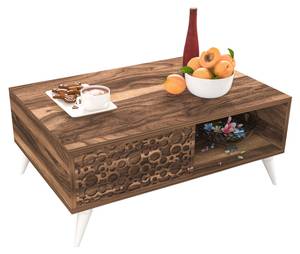 Table basse de salon Leka Marron - Bois manufacturé - 60 x 37 x 90 cm