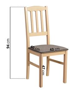 Stuhl BOS 3 (4er Set) Schwarz - Weiß - 4er Set