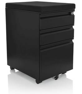 Rollcontainer COLOR OS Schwarz - Metall - 50 x 61 x 39 cm