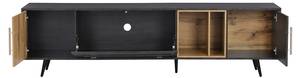 TV-Schrank Raffinierte Eleganz Ⅰ Grau - Holzwerkstoff - Holz teilmassiv - 40 x 55 x 200 cm