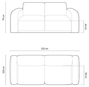 Sofa ERIN 3 Sitzplätze Schiefergrau