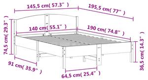 Bettgestell-K-12215 Breite: 146 cm