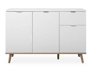 Buffet Copenhague Blanc - Bois manufacturé - 40 x 85 x 120 cm