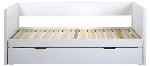 Lit gigogne ALFIERO Blanc - Bois manufacturé - 98 x 84 x 200 cm