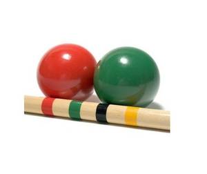 Set de croquet familial en bois Bois massif - 105 x 20 x 20 cm