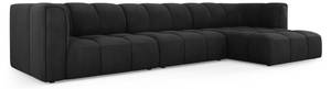 modulares Ecksofa SERENA 5 Sitzplätze Schwarz