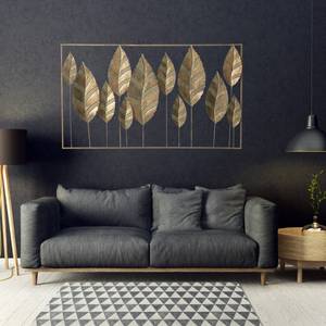 Wandobjekt GOLDIX Eisenblatt Gold - Metall - 130 x 76 x 5 cm