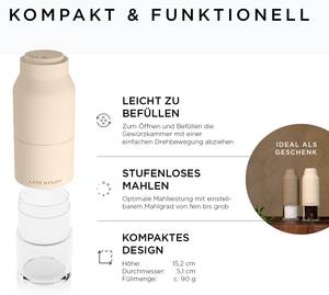 Gewürzmühlen Set Omvendt (2 Stk.) Beige - Pfirsich