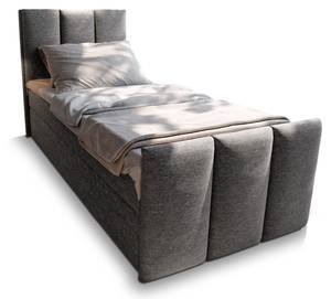 Boxspringbett LAGO 100 Grau - Breite: 100 cm