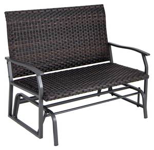 Gartenbank ZB33614NZDE Braun - Polyrattan - 80 x 94 x 120 cm