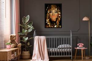 Poster 80x120 Frau - Kleopatra - Gold Kunststoff - 80 x 120 x 13 cm