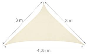 Dreieck Sonnensegel PES beige 425 x 200 cm