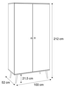 Schrank HARMONY Weiß - 87 x 212 x 41 cm