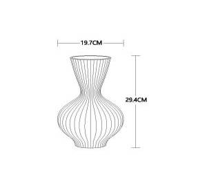 Dekorative Tischleuchte MOMORO Weiß - Porzellan - Stein - 10 x 30 x 10 cm