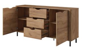 Kommode SANTI 2D3S Beige - Holzwerkstoff - Kunststoff - 163 x 80 x 40 cm