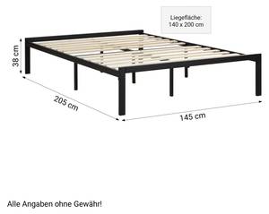 Metallbett 2509 Breite: 145 cm - Mit Lattenrost