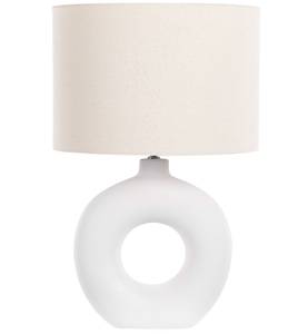 Lampe de table VENTA Beige - Blanc - Céramique - 38 x 58 x 38 cm