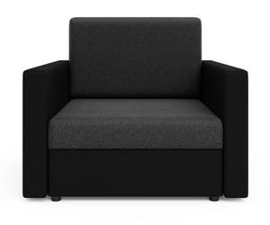 Sofa HEVI Schwarz - Steingrau - Breite: 98 cm