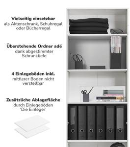 Bücherregal Der Bücherwurm Weiß - Höhe: 180 cm