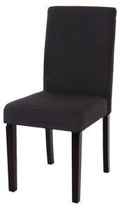 Chaise capitonnée Littau lot de 6 Noir - Marron foncé - Marron foncé