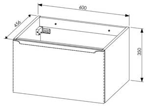 Schrank unter waschbecken LEONARDO CUW6 Weiß - Holzwerkstoff - Kunststoff - 60 x 40 x 46 cm