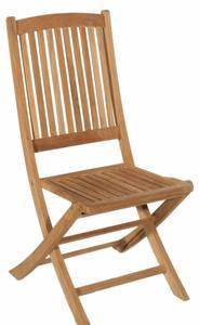 Lot de 2 chaises de jardin en teck Marron - Bois massif - Bois/Imitation - 60 x 99 x 50 cm