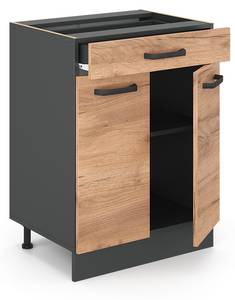 Meuble cuisine R-Line 34889 Anthracite - Imitation chêne truffier de sonoma