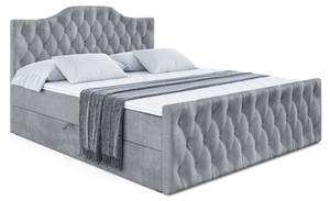 Boxspringbett VILA-1-Z Hellgrau - Breite: 200 cm - H3