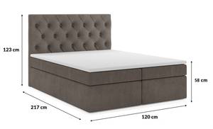 Boxspringbett BLANO 120 cm cm MH20 Braun Braun - Holzwerkstoff - 120 x 123 x 217 cm