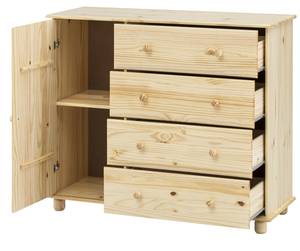 Kommode Wood Braun - Massivholz - 121 x 102 x 43 cm