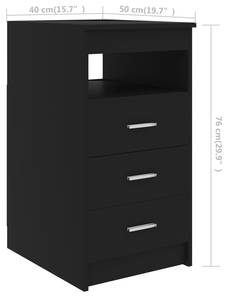 Schreibtisch 3002216 Schwarz - Holzwerkstoff - 140 x 76 x 50 cm