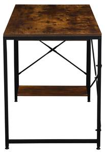 HappyHome Schreibtisch mit Regal Schwarz - Braun - Holzwerkstoff - 60 x 74 x 120 cm