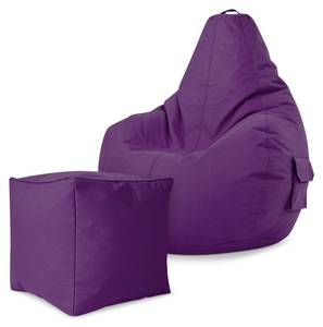 Lot de 2: pouf + tabouret "Cozy+Cube" Mauve