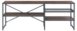 Meuble TV Västiarharg Noir - Marron - Bois manufacturé - Métal - 120 x 46 x 30 cm