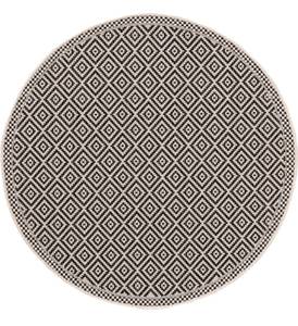 Outdoor Teppich rund Cleo 14 Weiß - Textil - 120 x 1 x 120 cm