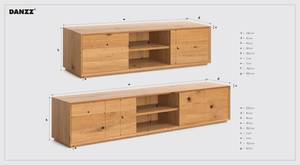 Pavo-TV-Schrank aus Massivholz 160 x 43 cm