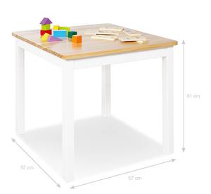 Ensemble de table et chaises pour enfant 3 éléments - Pin massif - Pin / Blanc