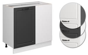 Eckschrank R-Line 37755 Anthrazit - Weiß