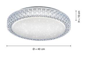 LED Deckenleuchte FRIEDA rund Metall - Kunststoff - 40 x 10 x 40 cm