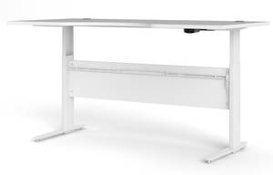 Schreibtisch Prisme Weiß - Holz teilmassiv - 180 x 119 x 90 cm