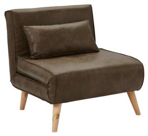 Fauteuil convertible POSIO Marron - Textile - 78 x 75 x 74 cm