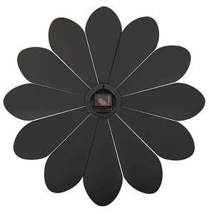 Horloge murale Flower Noir - Matière plastique - 5 x 60 x 60 cm