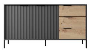 Sideboard RAVIN Schwarz - Eiche Dunkel