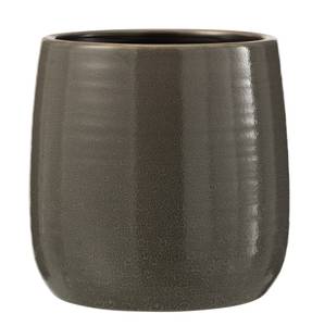 Übertopf Einfarbig Grau - Keramik - Ton - 17 x 15 x 17 cm