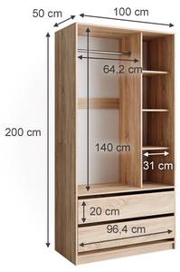 Kinderkleiderschrank Elmo 49846 Eiche Sonoma Dekor