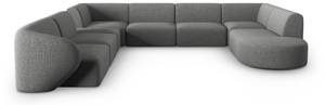 modulares U-Formsofa SHANE 8 Sitzplätze Schiefergrau